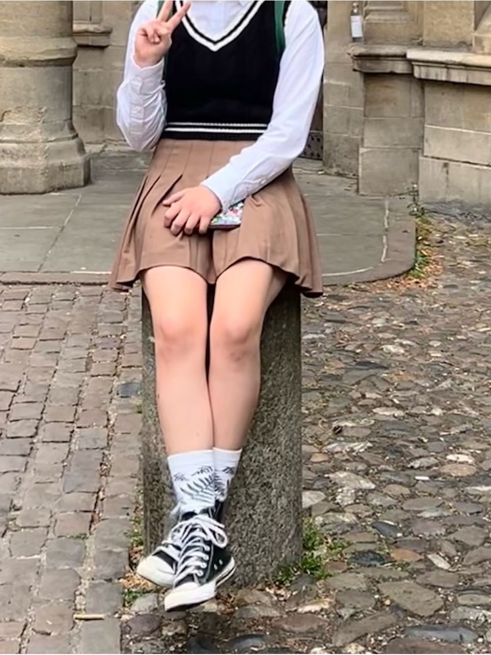 Love Tree brown pleated skirt!